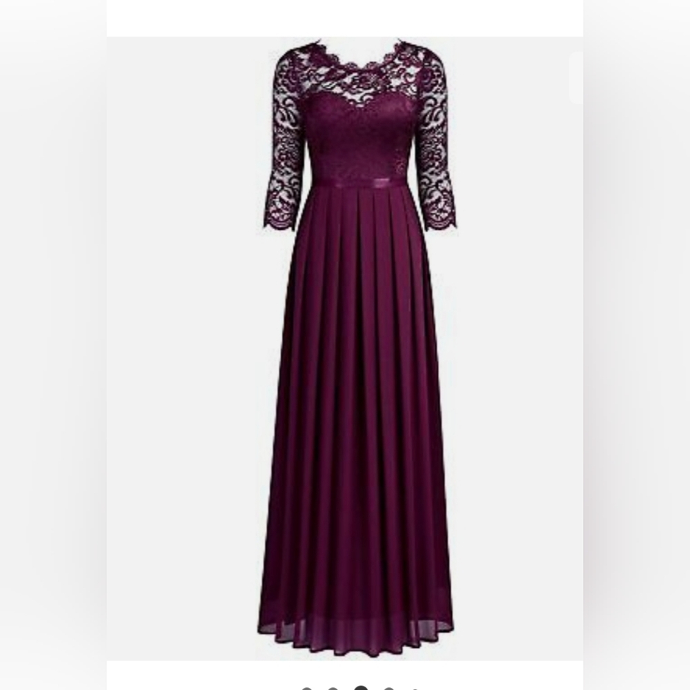 SOLD- Miusol Women's Formal burgundy dress
